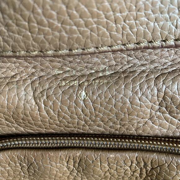 Fossil Brown Pebbled Leather Crossbody Satchel Bag Purse Adjustable Strap - Picture 4 of 9